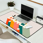 Let's Dance - retro rainbow typography Desk Mat Gallery Image 2