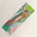 Colorful Jungle Cheetah Print Yoga Mat Gallery Image 1