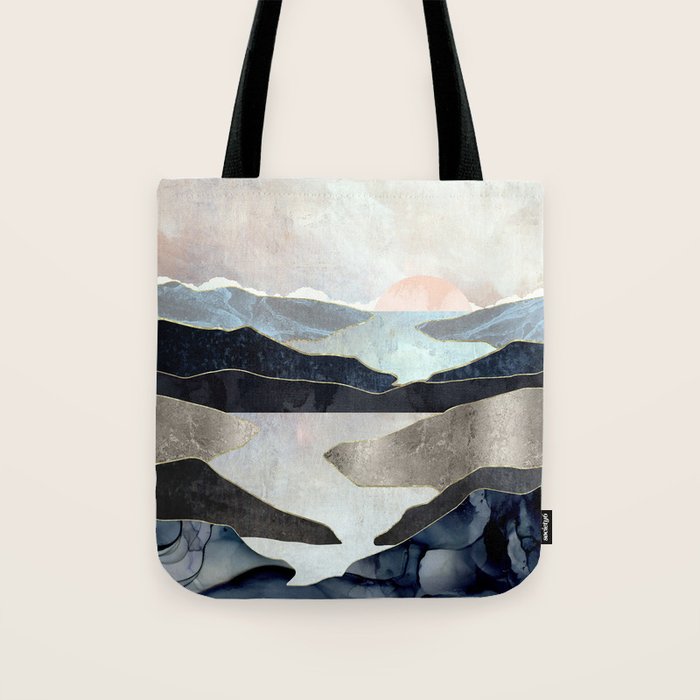 Blue Mountain Lake Tote Bag Gallery Image 1