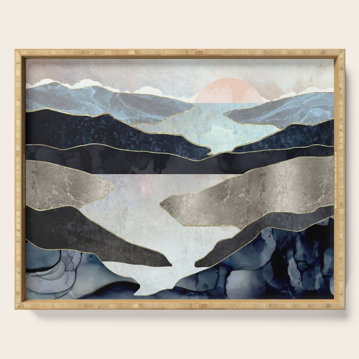 Blue Mountain Lake Serving Tray Gallery Image 1