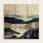 Blue Mountain Lake Wood Wall Art Gallery Image 1