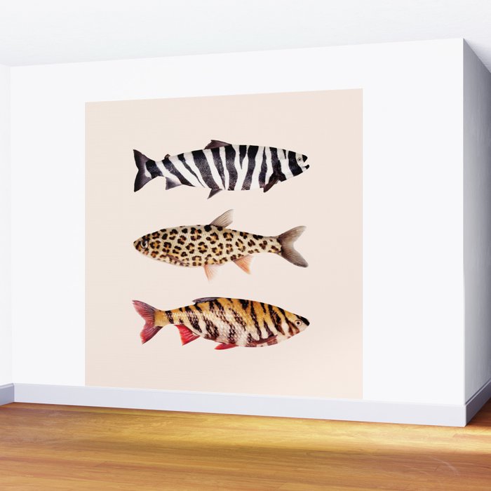 FISH PRINTS Wall Mural Gallery Image 2