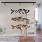 FISH PRINTS Wall Mural Gallery Image 1
