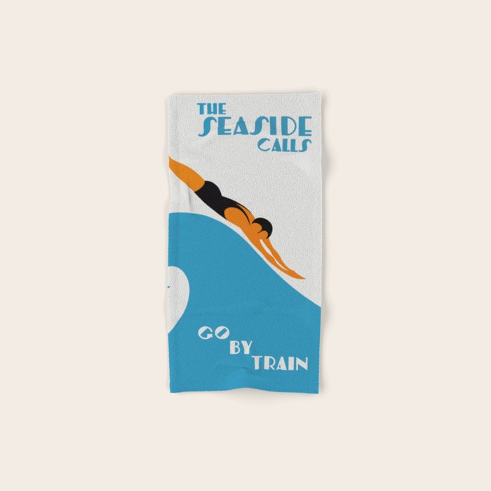 Australia, The Seaside Calls, Vintage Travel Art Bath Towel Gallery Image 1