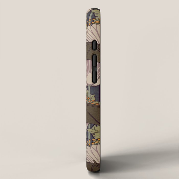 Vintage Art Deco Bat and Flowers iPhone Case Gallery Image 2