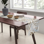 Mandala Flower, Blue and Gold, Floral Prints Table Runner Gallery Image 2