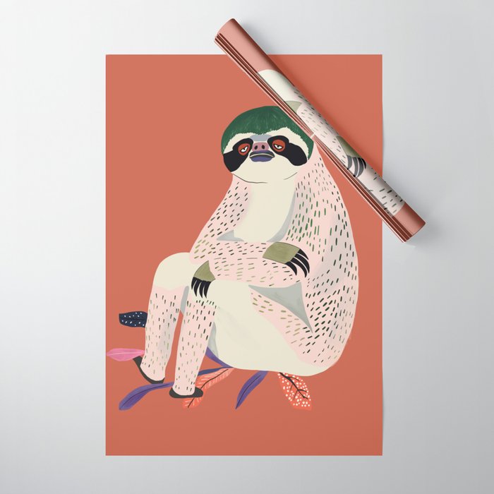 Just Slothin' Around Wrapping Paper Gallery Image 1
