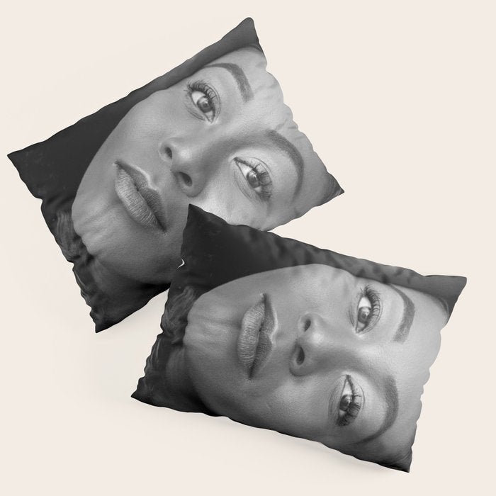 African American Women in black and white Pillow Sham Gallery Image 1