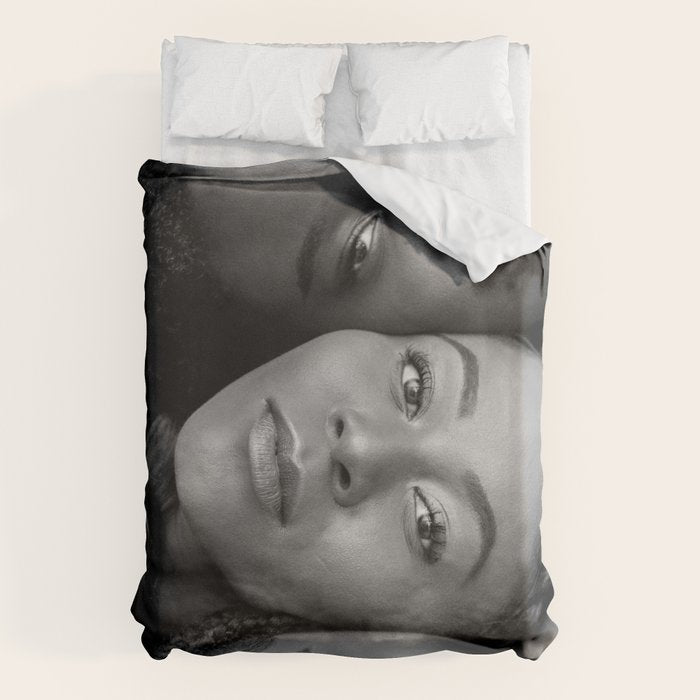 African American Women in black and white Duvet Cover Gallery Image 6