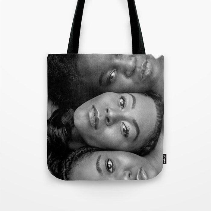 African American Women in black and white Tote Bag Gallery Image 1