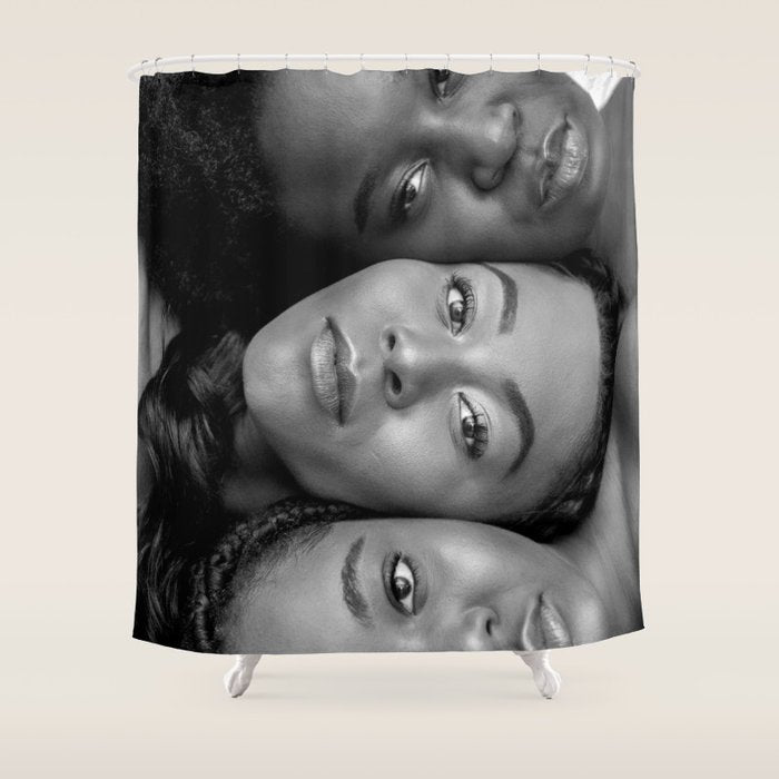 African American Women in black and white Shower Curtain Gallery Image 1