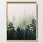 Foggy Pine Trees Serving Tray Gallery Image 1