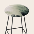 Foggy Pine Trees Stool Gallery Image 2