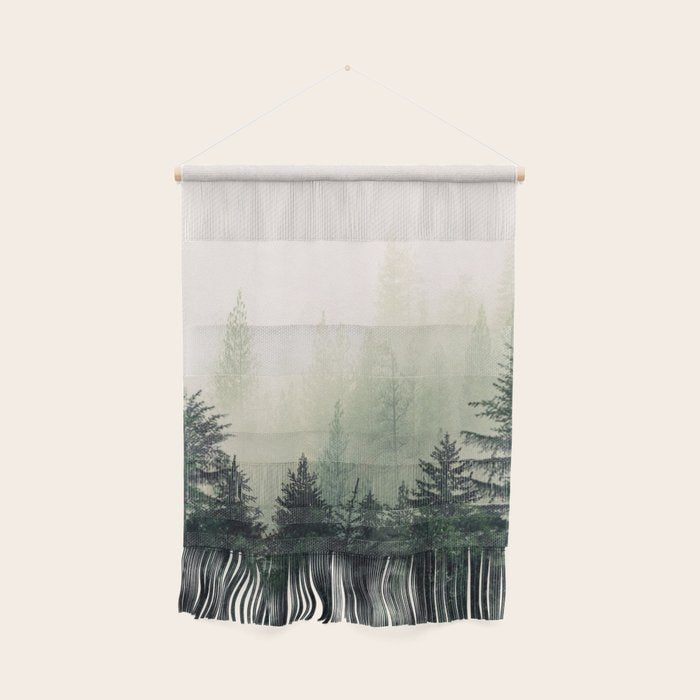 Foggy Pine Trees Wall Hanging Gallery Image 1