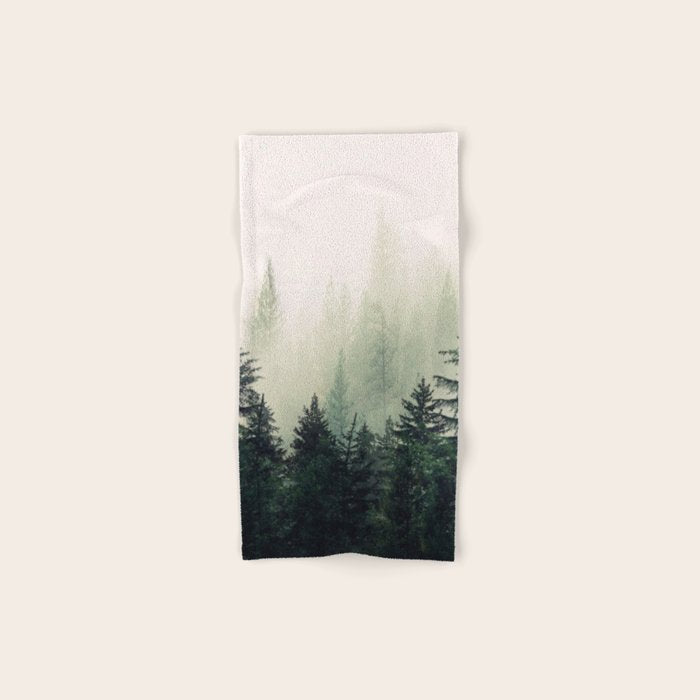Foggy Pine Trees Bath Towel Gallery Image 1
