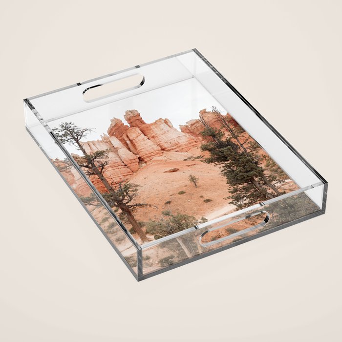 Landscape Of Bryce National Park Photo | Utah Nature Art Print | USA Digital Travel Photography Acrylic Tray Gallery Image 1