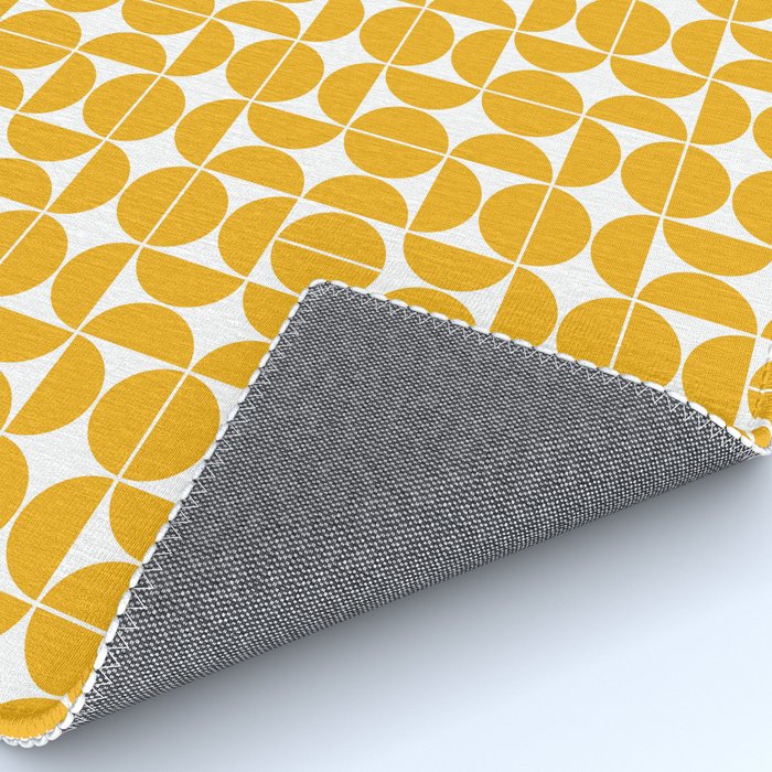 Mid Century Modern Geo 04B Yellow Rug Gallery Image 4