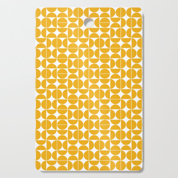 Mid Century Modern Geo 04B Yellow Cutting Board Gallery Image 1