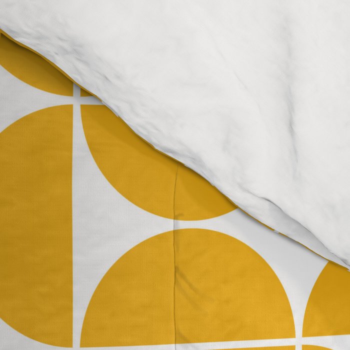 Mid Century Modern Geo 04B Yellow Comforter Gallery Image 4