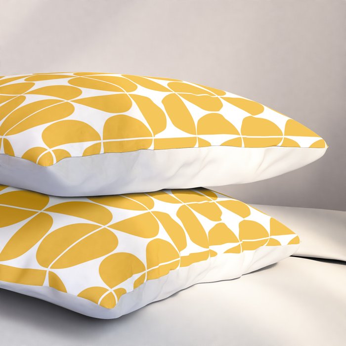 Mid Century Modern Geo 04B Yellow Pillow Sham Gallery Image 3
