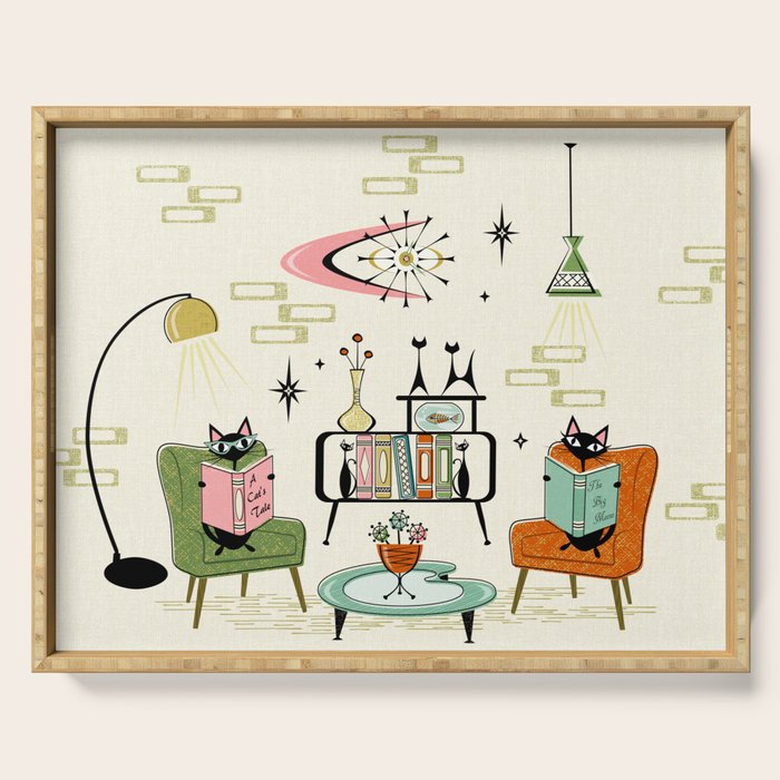 Cozy Cats Den studioxtine Serving Tray Gallery Image 1