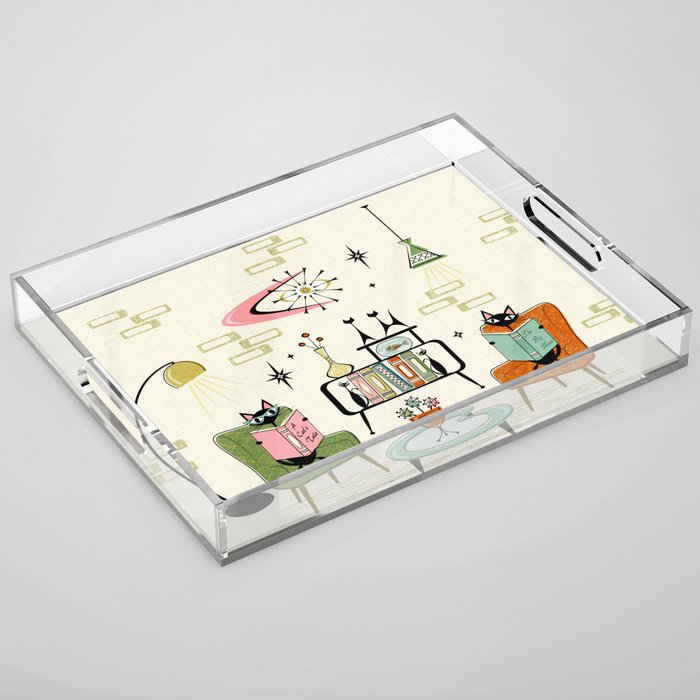 Cozy Cats Den studioxtine Acrylic Tray Gallery Image 1