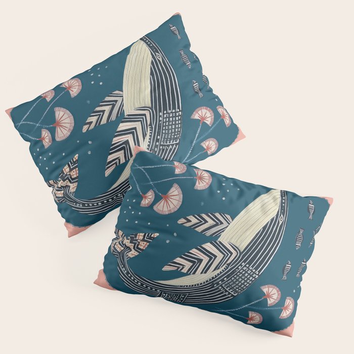 Whale in Bloom Pillow Sham Gallery Image 3