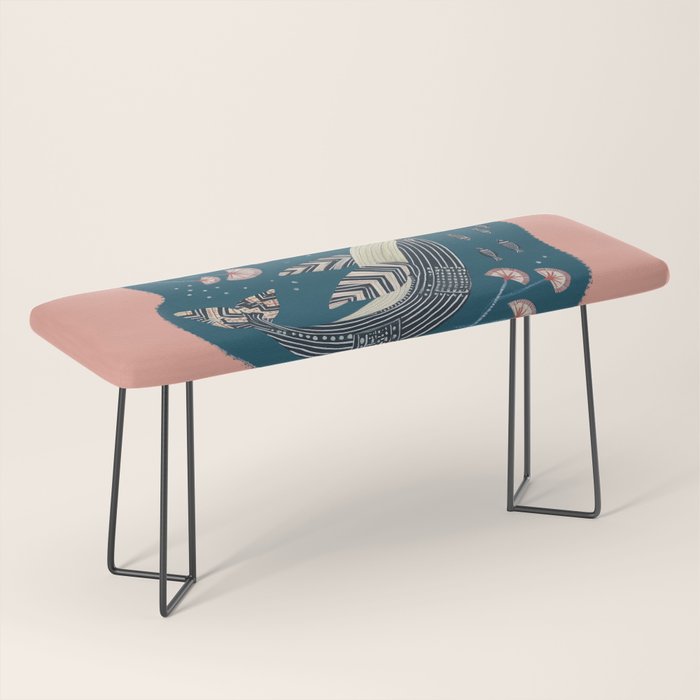 Whale in Bloom Bench Gallery Image 1