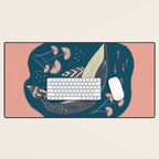Whale in Bloom Desk Mat Gallery Image 1