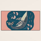 Whale in Bloom Desk Mat Gallery Image 3