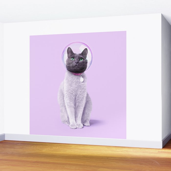 SPACE CAT Wall Mural Gallery Image 2