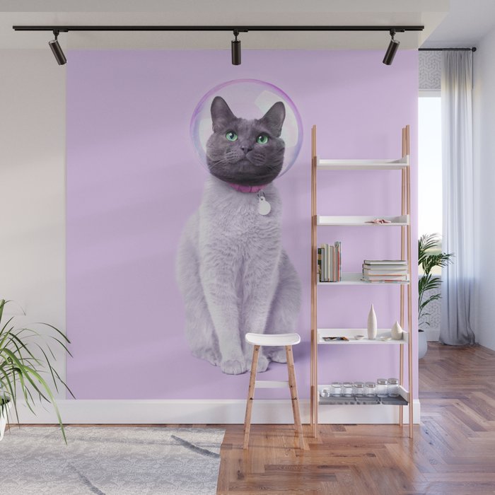 SPACE CAT Wall Mural Gallery Image 1