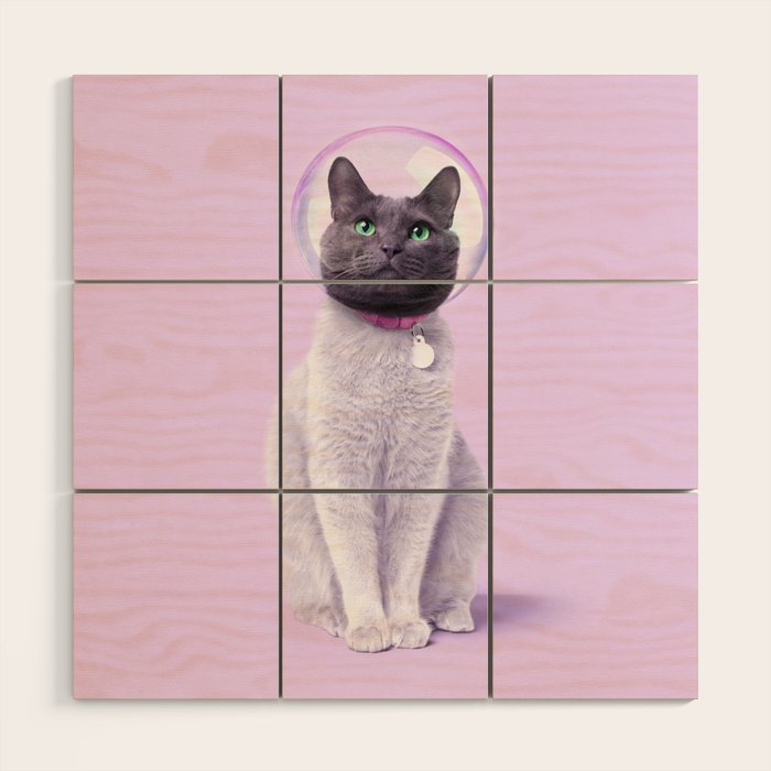 SPACE CAT Wood Wall Art Gallery Image 1