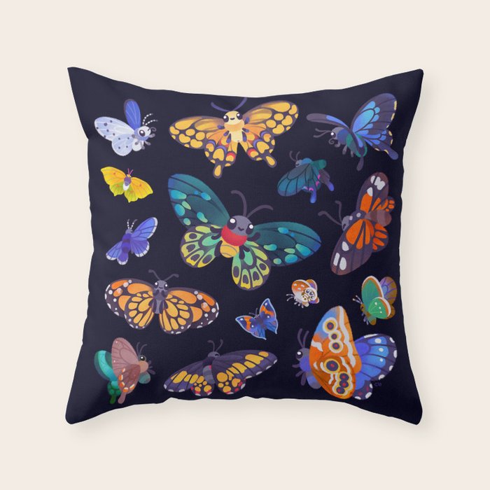 Butterflies Day Throw Pillow Gallery Image 1