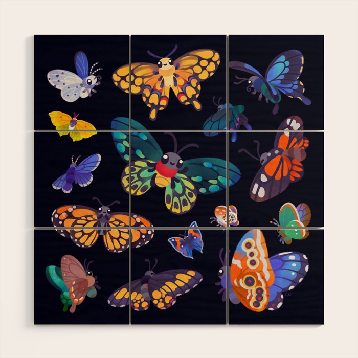 Butterflies Day Wood Wall Art Gallery Image 1