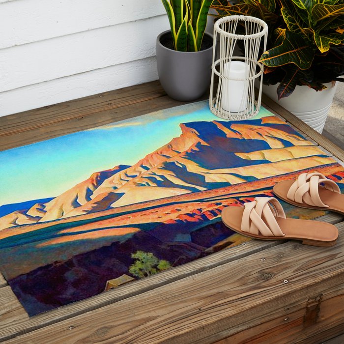 Maynard Dixon Home of the Desert Rat Outdoor Rug Gallery Image 2