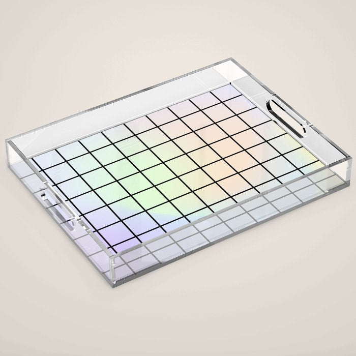 synthwave background grid Acrylic Tray Gallery Image 1