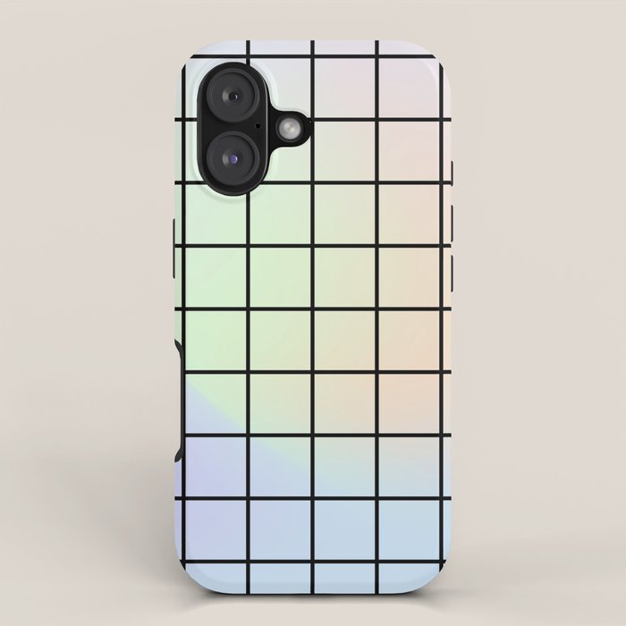 synthwave background grid iPhone Case Gallery Image 1