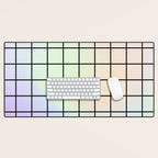 synthwave background grid Desk Mat Gallery Image 1