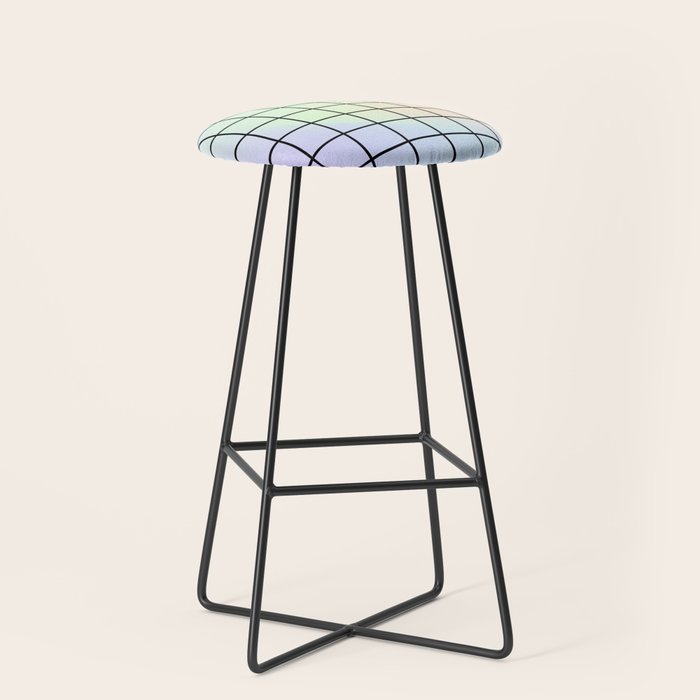 synthwave background grid Stool Gallery Image 1