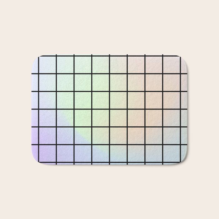 synthwave background grid Bath Mat Gallery Image 1