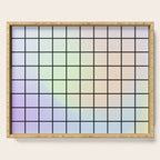 synthwave background grid Serving Tray Gallery Image 1