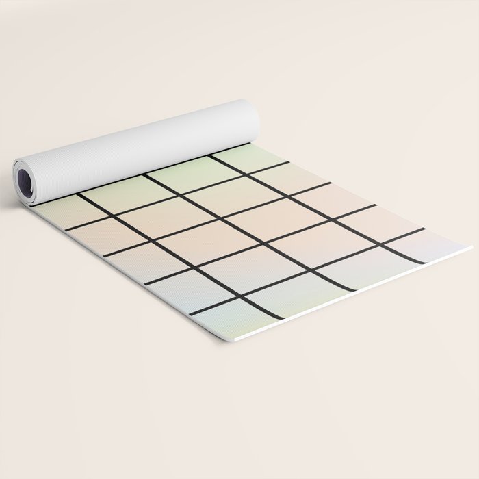 synthwave background grid Yoga Mat Gallery Image 2