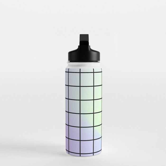 synthwave background grid Water Bottle Gallery Image 3