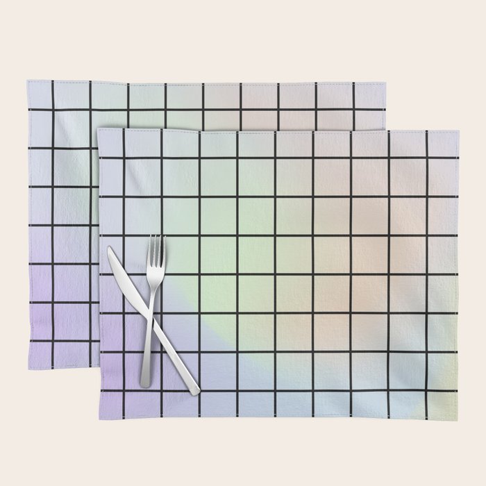 synthwave background grid Placemat Gallery Image 1