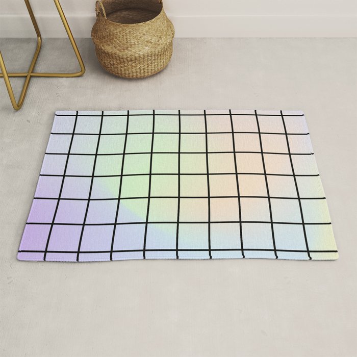 synthwave background grid Rug Gallery Image 1