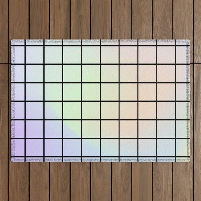 synthwave background grid Outdoor Rug Gallery Image 1
