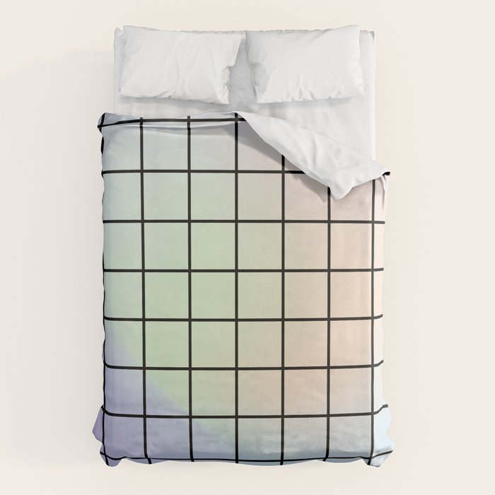 synthwave background grid Duvet Cover Gallery Image 6