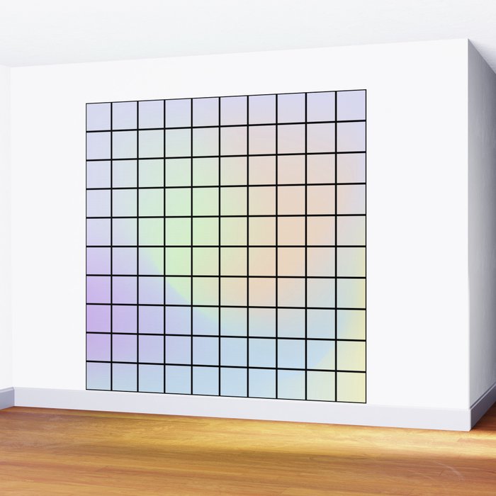 synthwave background grid Wall Mural Gallery Image 2