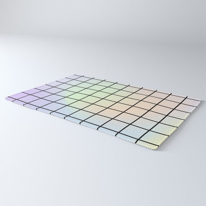 synthwave background grid Rug Gallery Image 3